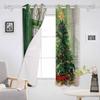 Christmas Tree Watercolor Lantern Gift Window View Blackout Curtains For Living Room Bedroom Window Treatment Blinds Drapes