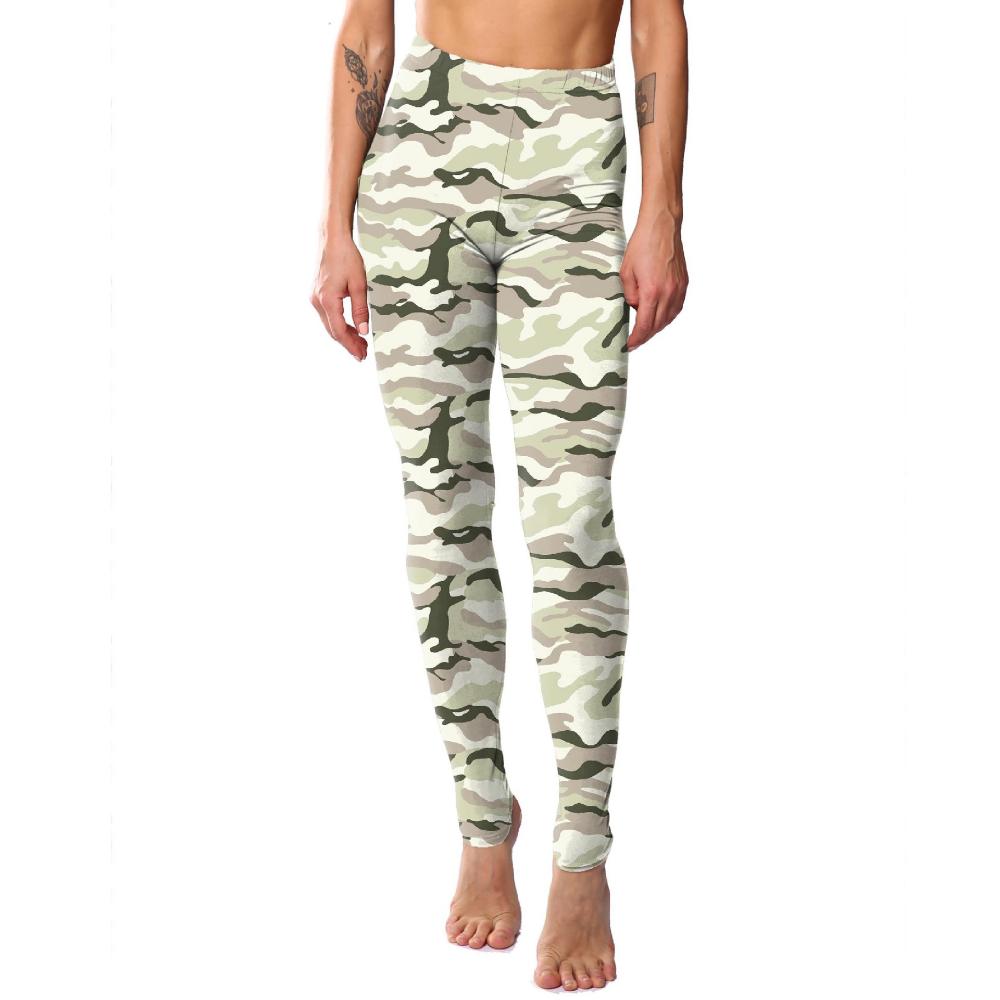 Fashion Camouflage Leopard Printed Leggings High Waist Elasticity Pants Soft Trousers For Women Workout Tights Fitness Yoga Pants