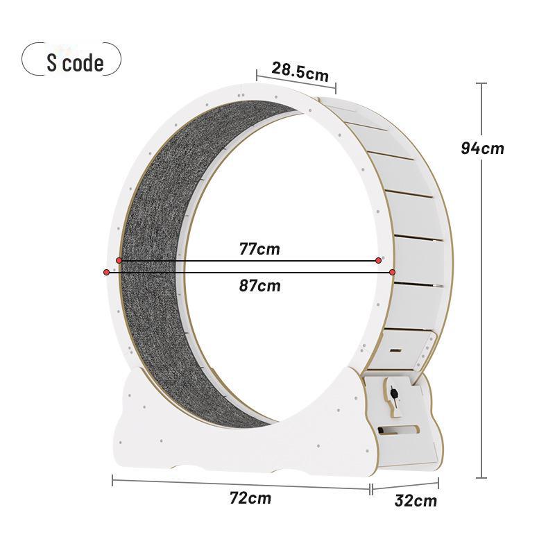 High-Fiber Silent Cat Treadmill: Colorful Noise-Reducing Fitness Wheel for Cats
