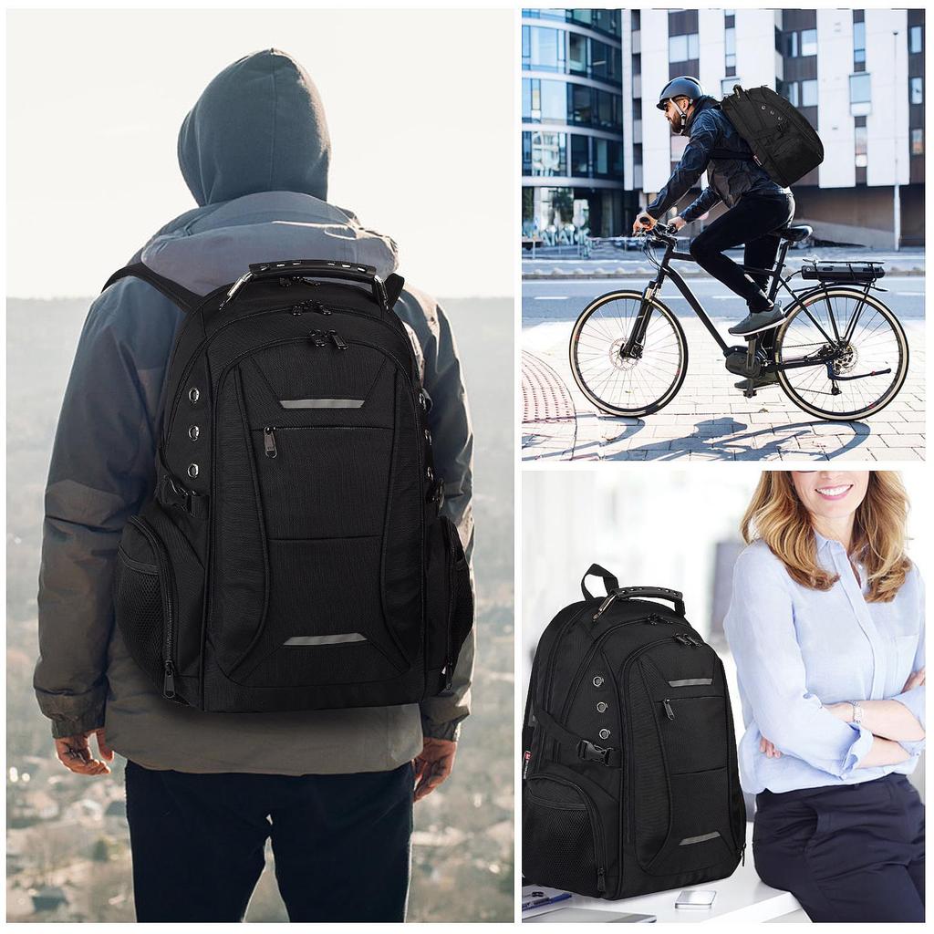 Men's Multifunctional Anti-Theft Backpack, Large Capacity 17-Inch Laptop Bag for Business, Travel, and School