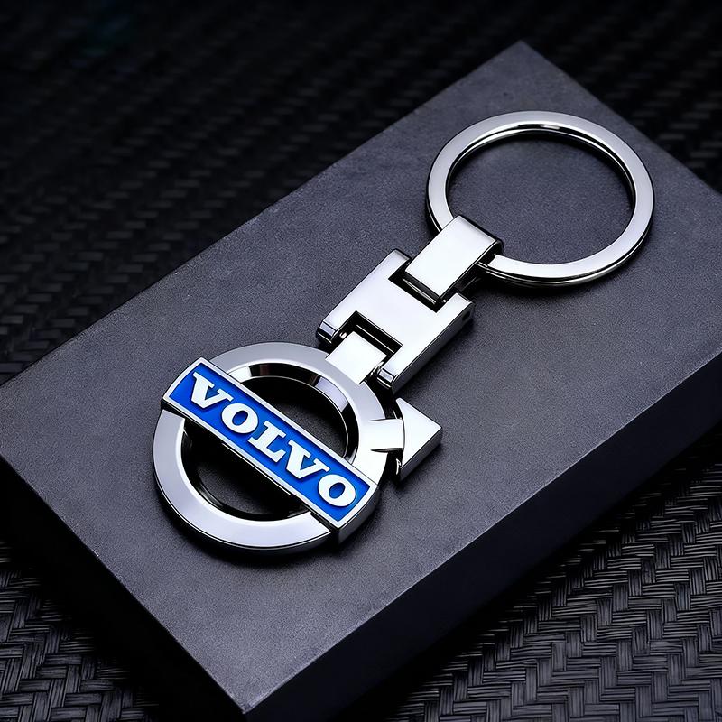 Car Logo Key Chain Ring - 3D Chrome Metal Car Keychain Keyring Volvo XC60 V50 S60 XC90 V60 V40 XC40 V70 S90 Olestar AWD S80 C40