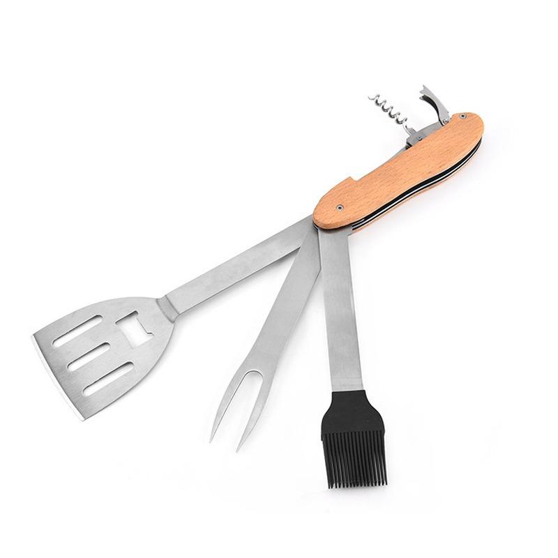 

Многофункциональные принадлежности для барбекю на открытом воздухе 5 в 1 набор для гриля из нержавеющей стали, съемный
