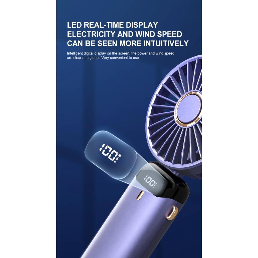 1PC USB Handheld Mini Fan, Foldable and Portable Hanging Neck Fan, 5-speed USB Charging Fan