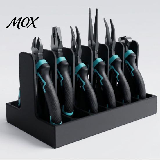 Diagonal Pliers Storage 3D Printed Gridfinity Organizer, Vertical 3/6 Slot Plier Holder Rack, Manual Tool Organizer Desktop Tray for Needle