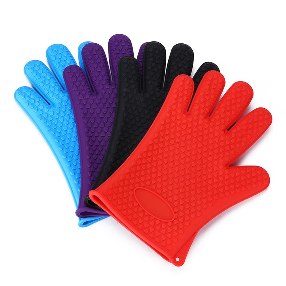 1PC Heat Resistant Microwave Oven Silicone Glove for Baking Kitchen Cleaning