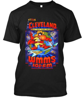 NWT WMMS Amerikanischer Radiosender The Buzzard Grafik Vintage Logo T-Shirt Tops Tee S-4XL