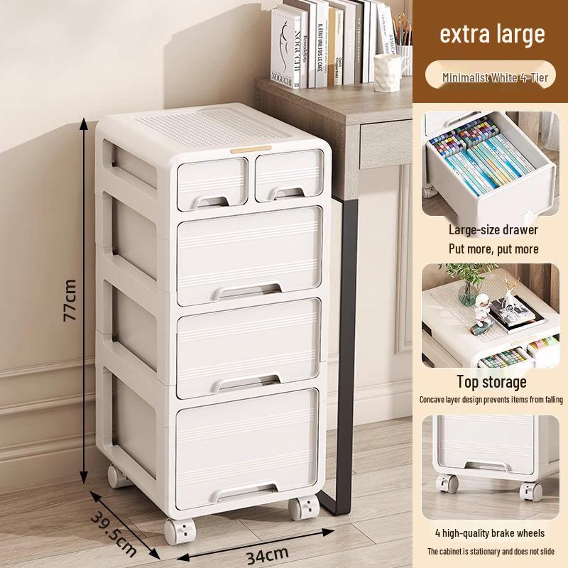 Osamu Harada Multi-Layer Mobile Storage Cabinet with Wheels