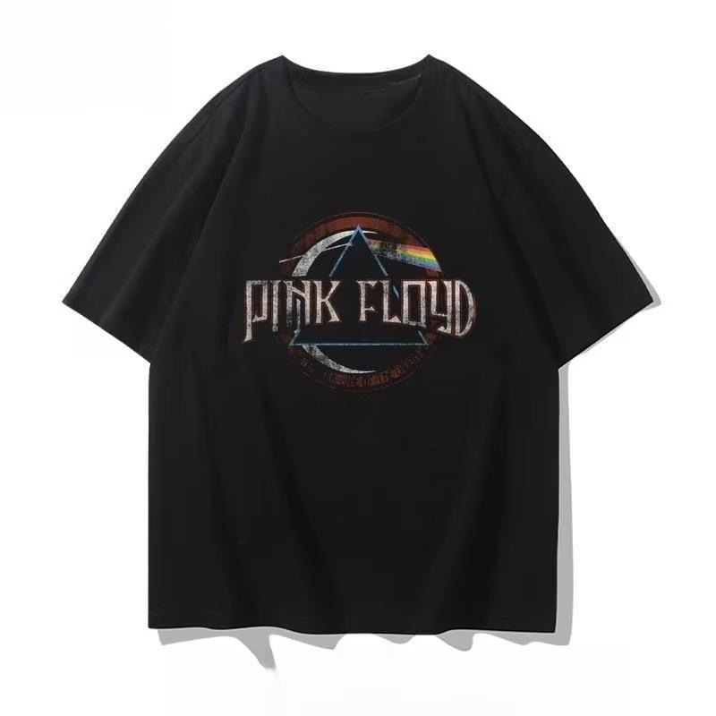 

Pink Floyd - Британская рок-группа Pink Floyd Летняя футболка из чистого хлопка с коротким рукавом Мужская и женская универсальная повседневная футболка 4XL