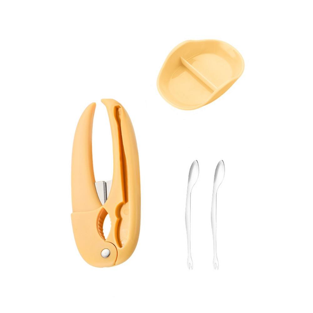 

4Pcs/Set Professional Crab Sheller Stainless Steel Crab Eating Pick Set Restaurant жёлтый
