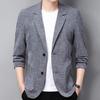 Sommer Herren Dünner Mantel Herren Anzugjacke Herbst Leinen Einfarbig Lässiger Anzug Koreanische Slim Fit Formelle Business Anzugjacke