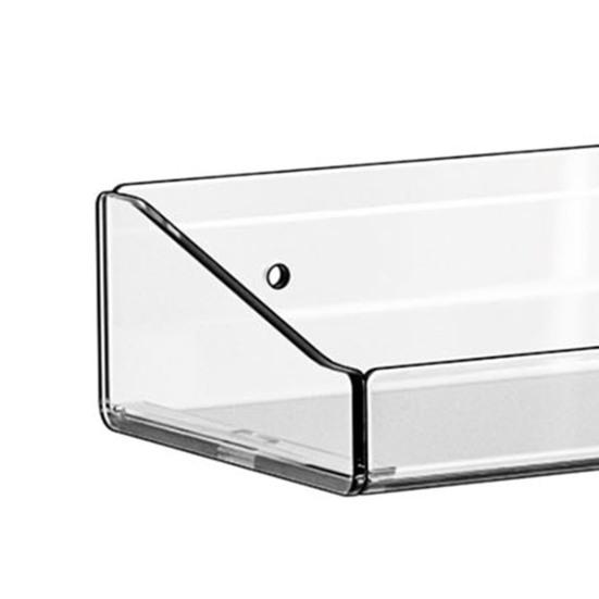 2Pcs Clear Acrylic Floating Shelves Waterproof Wall Shelves Modern Display Shelves for Bathroom Bedroom Kitchen Living Room