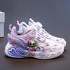 Girls' shoes, new autumn model, children's Labubu running shoes with lights, glowing girls' sports dad shoes, popular model