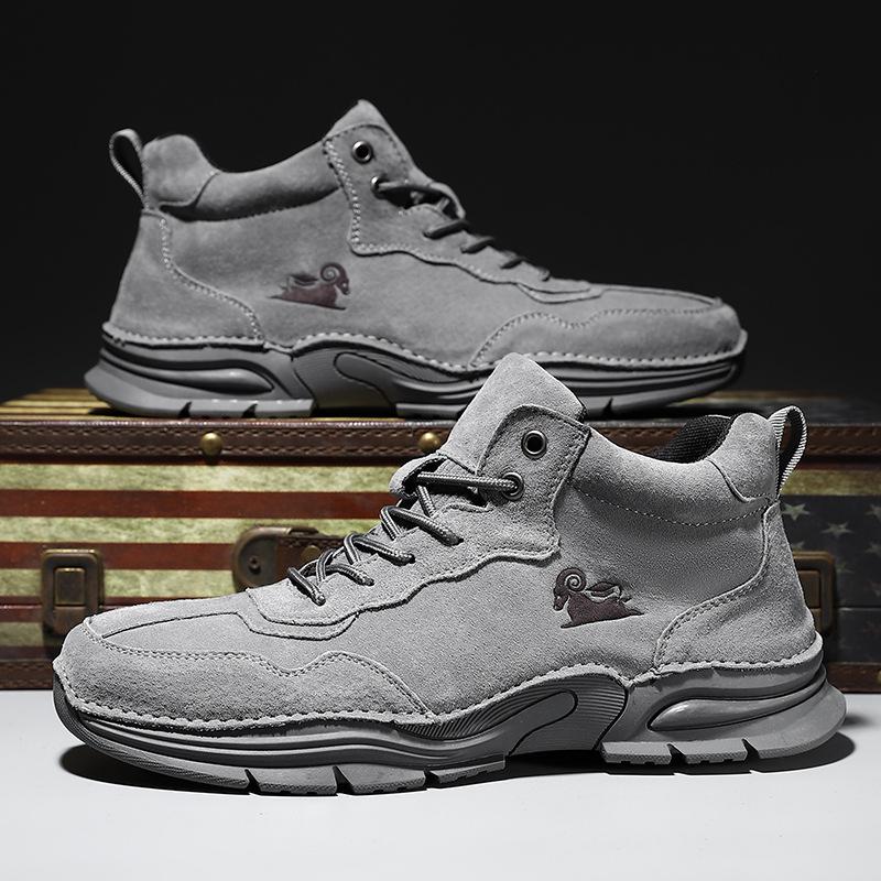 Buty outdoorowe casualowe z wysoką cholewką Skóra naturalna Męskie Odporne na zużycie Antypoślizgowe plus Size Buty męskie