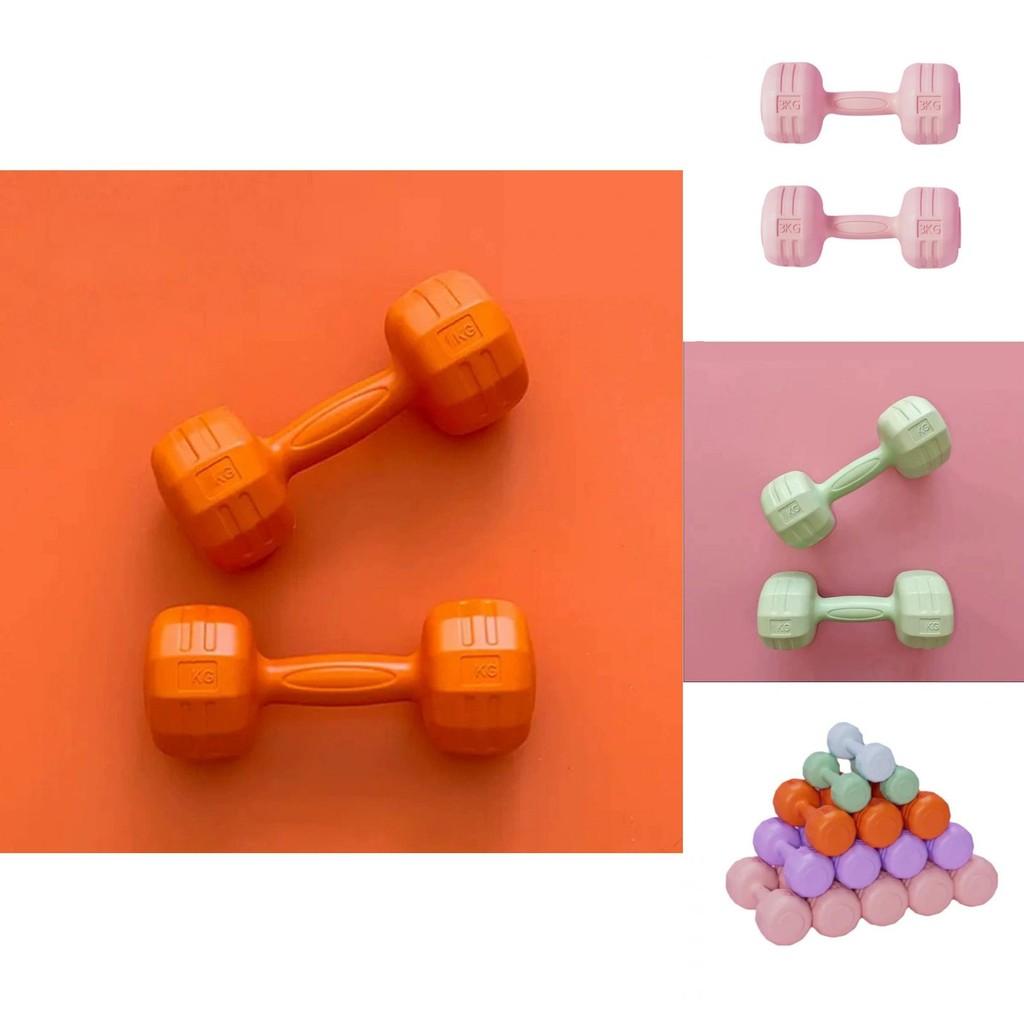 Colorful Rubber Coated Dumbbells Set For Fitness And Body Sculpting For Women