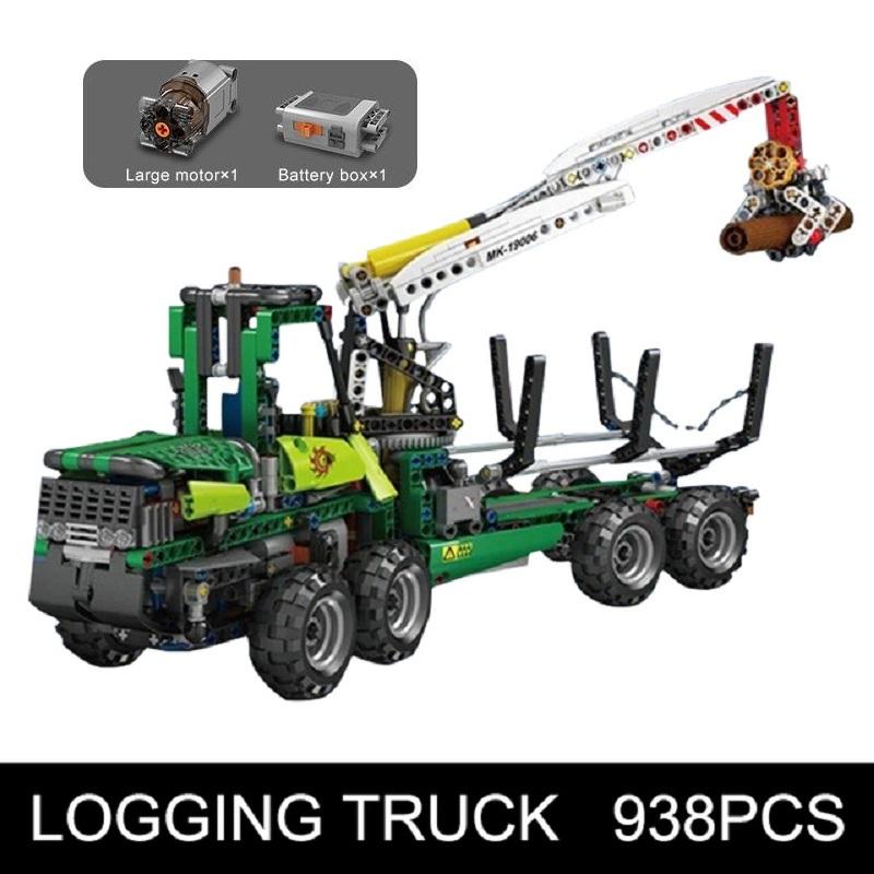 MOULD KING Technical Building Blocks The APP Pneumatic Forest Machine Truck MOC-32456 Model Toys for Kids Christmas Gifts