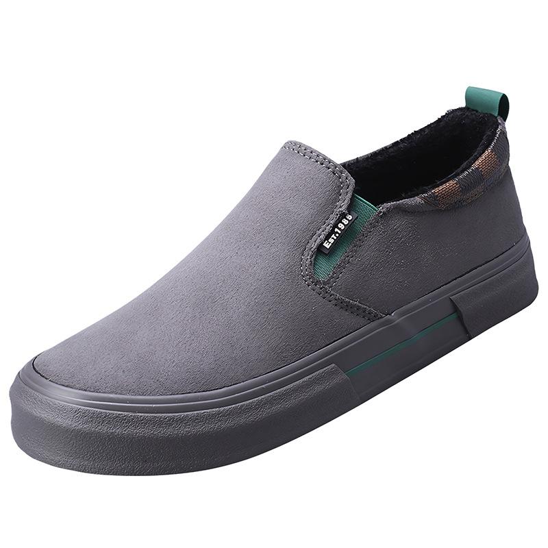 New Winter Style Men's Suede Plus Velvet Cotton Shoes Versatile Korean Version of Warm Board Shoes Trendy Comfortable Casual Cotton Boots
