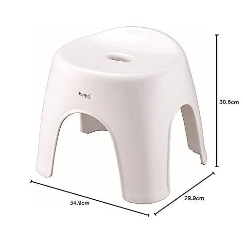 Asvel Emile Breathable Bath Stool, Comfortable Seat, 28cm, White, Hygienic, A5302