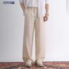 ROMON Men's Tencel Linen Casual Straight Leg Pants