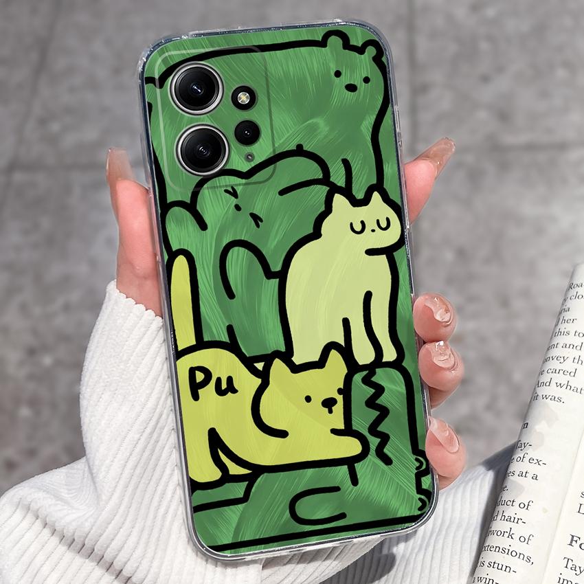 Luxury Transparent TPU Shockproof Phone Case For Redmi Note 12 11 11T Pro Plus 12S 11S 11SE 12Turbo Beautiful Girl Pattern Soft Casing For Redmi Cover