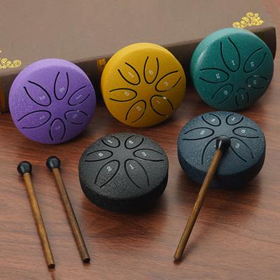 Steel Tongue Drum for Kids 3 Inches 6 Notes Mini Rain Drums Outside