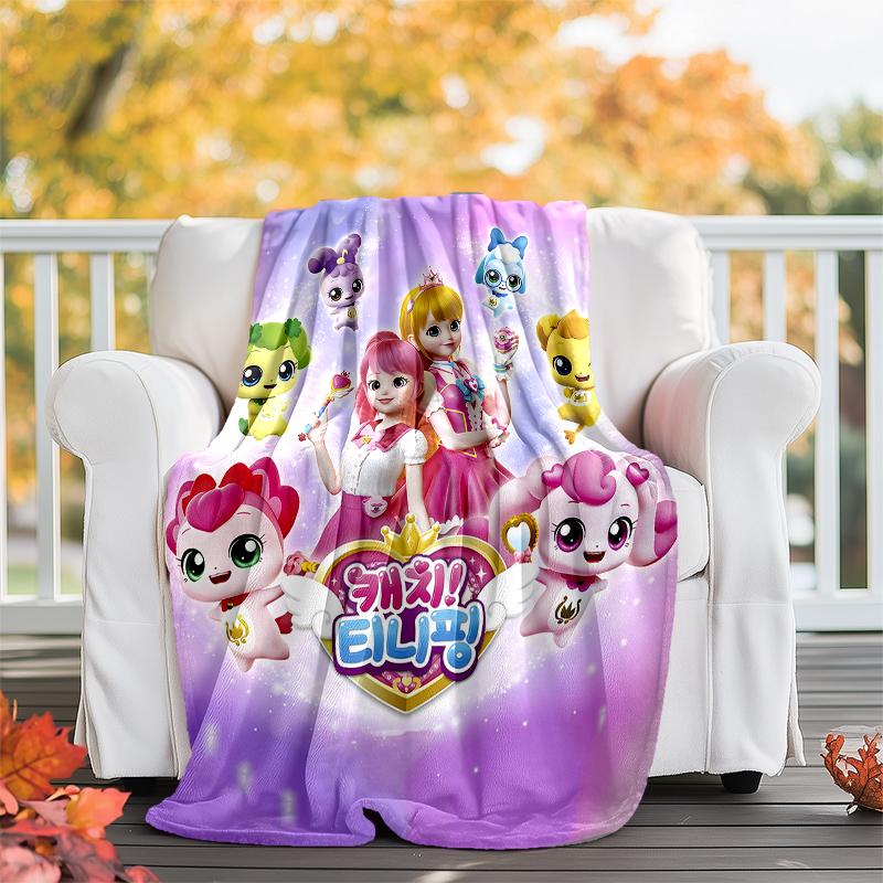 Twinkle Catch Teenieping Theme Printed Blanket - Perfect for Couch, Bed, Travel & Outdoor Use | Machine Washable, Cozy & Durable.