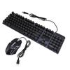 USB Schreibmaschinen-Tastatur und Maus-Kombination Hintergrundbeleuchtet 1600DPI Retro Punk Runde Tastenkappen Kabelgebunden Computer