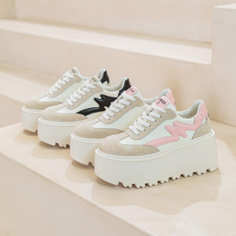 Casual shoes women's spring and summer 2025 platform women's shoes popular muffin shoes small color matching casual fashion versatile