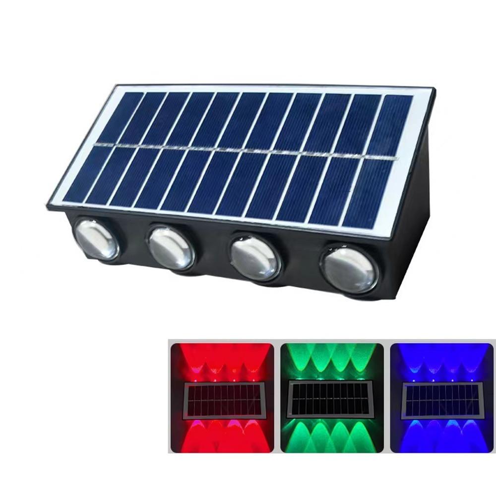 Warm/White/RGB Lights Solar Wall Lamp IP65 Waterproof Automatic Outdoor Lighting  Courtyard
