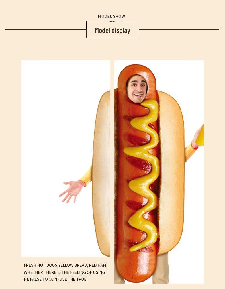 Mexican Festival Adult Jumpsuit: Role-Play & Stage Performance Hot Dog Costume