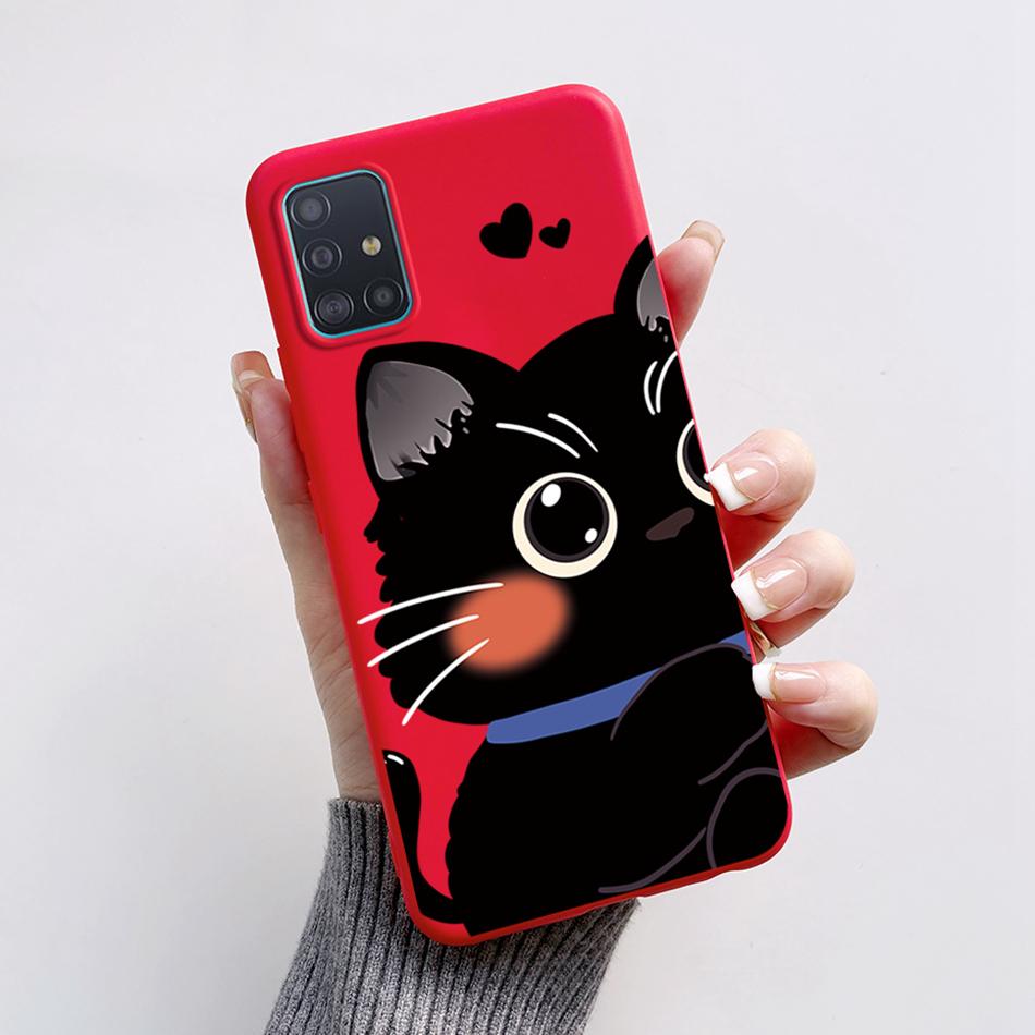 Case For Samsung A51 A71 A31 Phone Case Astronaut Liquid Silicone Full Protection Back Cover For Samsung Galaxy A 51 71 31 Capa