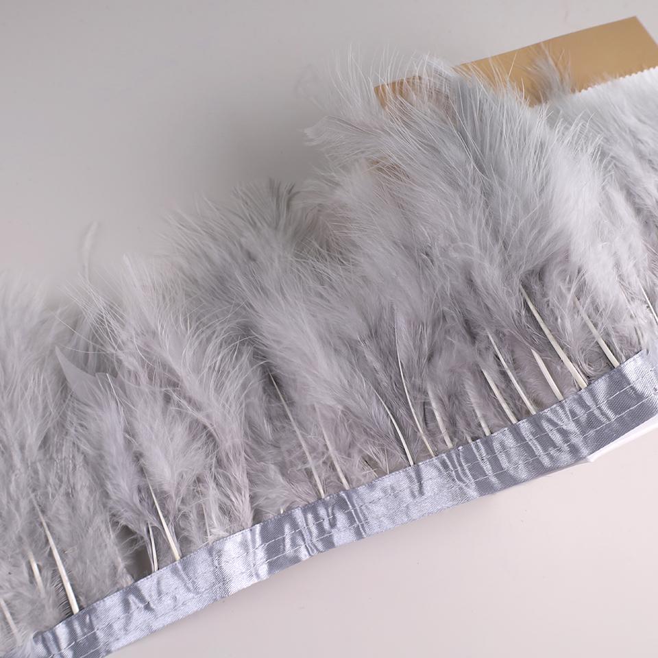 10 Meters Natural Turkey Marabou Feather Trim Ribbon Feather Fringe For Wedding Dress Decor Sewing Accessories Plumas