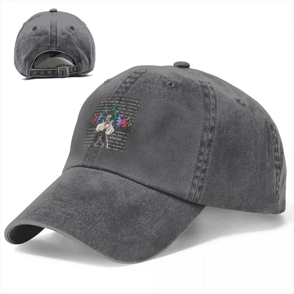 Classic Baby Lasagna Song Baseball Caps for Unisex Women Distressed Denim Washed Snapback Hat Music Cat Outdoor Summer Caps Hat