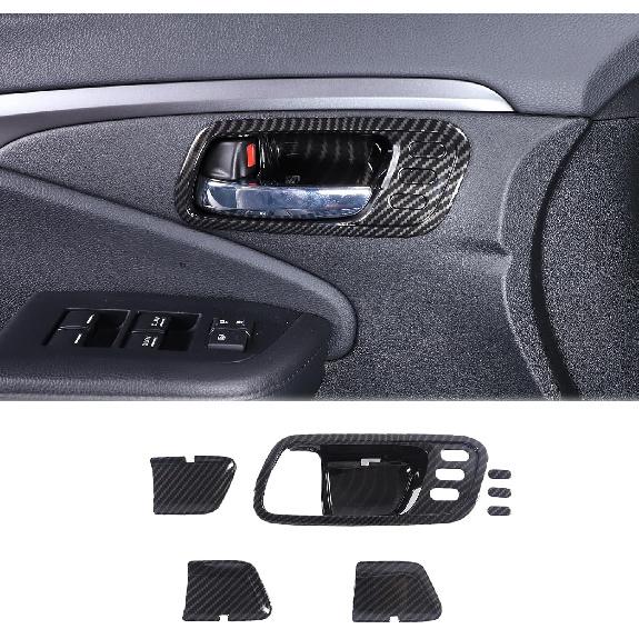 Inner Door Handle Bowl Cover Trim for Honda Pilot 2016-2022, 4PCS ABS Material Car Interior Door Bowl Frame Protector Accessories (Carbon Fiber