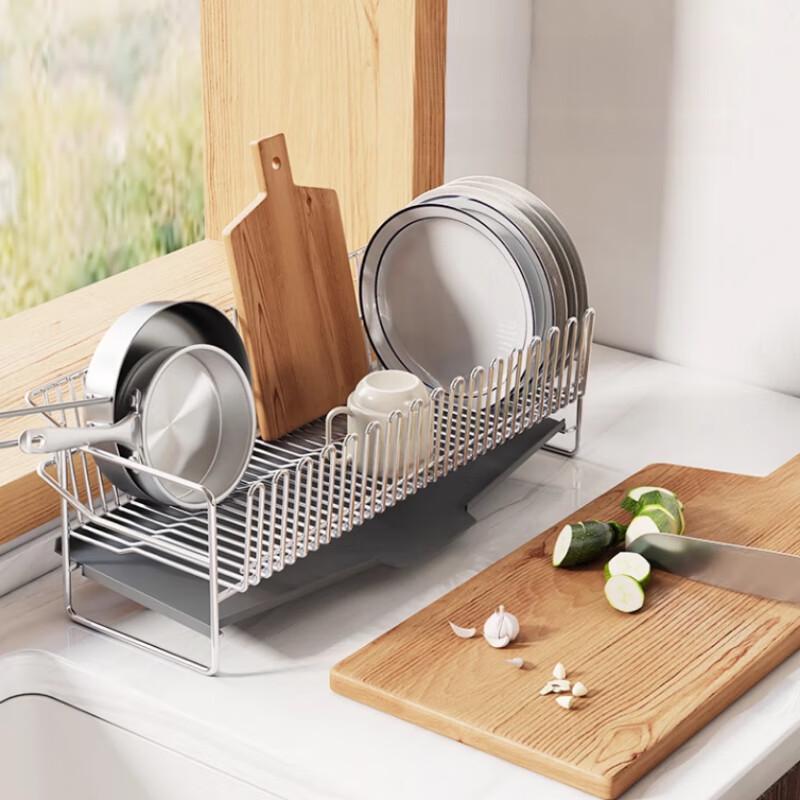 Slim Aluminum Countertop Dish Drying Rack
