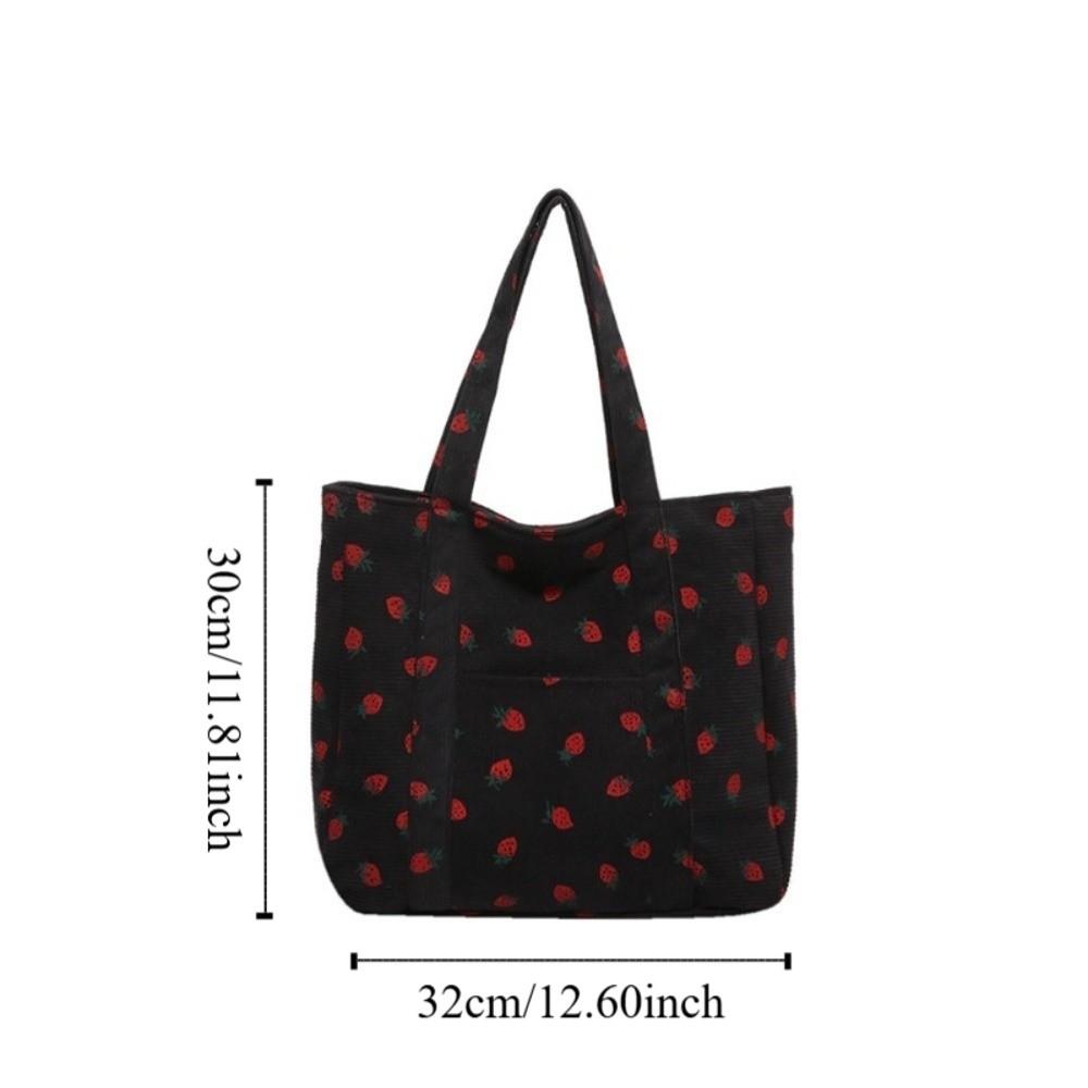 Fashion Fruit Strawberry Tote Bag Large Capacity Fruit Handbag Fruit Shoulder Bag Streetwear