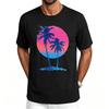Herren Hawaii-Print Lässiges Rundhals-T-Shirt Atmungsaktiv Schnelltrocknend Kurzarm Sport-T-Shirt Leicht Bequeme Passform