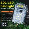 Luz LED para Chapéu Clipe Rotativo Portátil Recarregável USB Mini Lanterna Leve Exterior Pesca Ciclismo Camping Farol