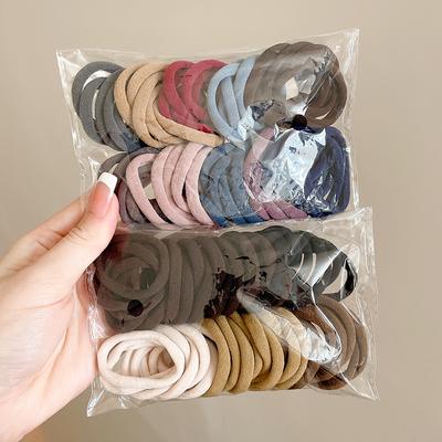 50 PEZZI Cordini Colorati Elastici per Capelli Porta Coda di Cavallo Elastico Elastico per Capelli in Gomma Per Donne Elastici Base in Nylon Senza Cuciture Ragazze