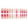 Red French Alloy Butterfly Rhinestone Press-On Nails With Snowflake Glitter Women Instant Nail Art