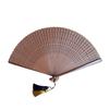 Creative and Elegant All-Bamboo Folding Fan from Laochangmen, Plain Color Fan, Hanfu Ancient Style, Simple and Fashionable Retro Bamboo Green