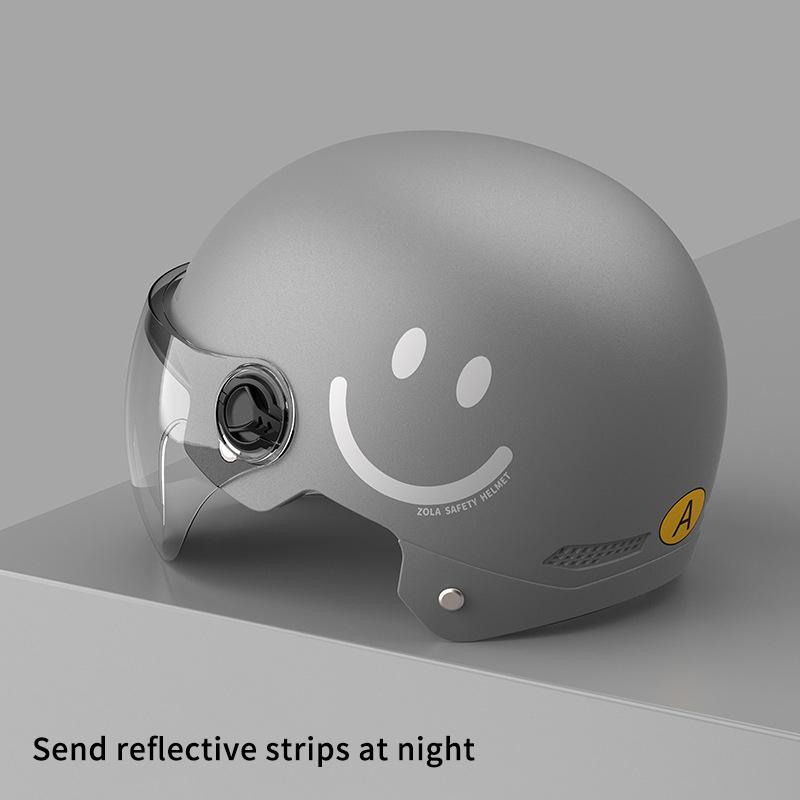 1 Piece Battery Motorcycle Summer Universal Four-Season Sun Protection Safety Helmet Half Helmet Electric Car Women'S Helmet