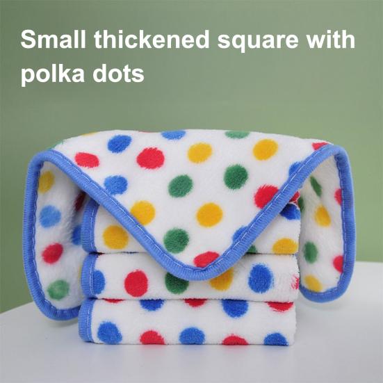 5Pcs Dish Towel Rainbow Dot Coral Velvet Rags Super Soft Absorbent Microfiber Towels Kitchen Drying Hands Tableware