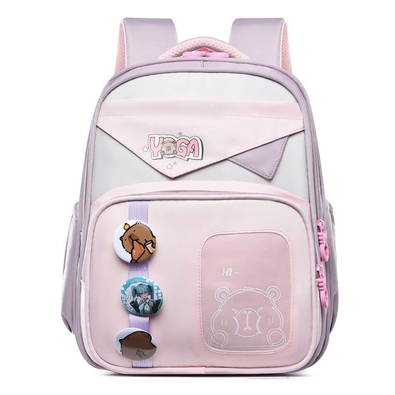 School bag cartoon new large-capacity primary school students in grades 1-3, lightweight and versatile spine protection and burden reduction backpack