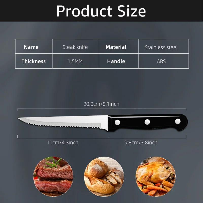Stainless Steel Steak Knife Set Kitchen Knife Cutter Tools Utility Knife BBQ Knife Bread Steak Knives