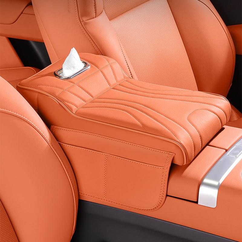 Fit For Haval H9 2rd 2024 2025 Car Armrest Box Height Increase Pad Leather Protective Cover Storage Bag Auto Styling Accessories