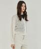 LOSSYROW Light Zip-Up Knit Hoodie Ivory