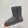 2027 New Design Women Real Sheepskin Leather Snow Boots Natural Wool Fur Lined Winter Warm Shoes Xmas Classic Casual Flat Boots