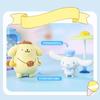 Non-Toxic Sanrio Series Building Blocks Hello Kitty Pochacco Burger Car Pom Pom Purin Cinnamoroll Dessert Car Model Bricks Kids Toys Gifts