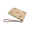Coach Corner Zip 16 Classic Floral Strawberry Print Coated Canvas Leather Wallet Clutch Small Women wallets Light-Khaki CB592-IMOT4