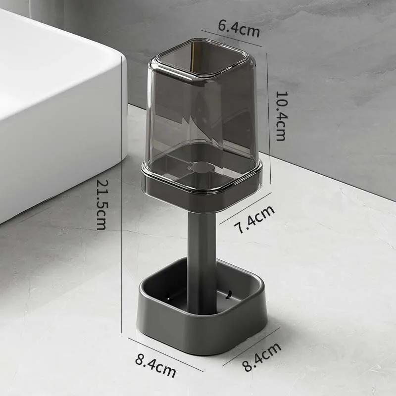 Minimalist Toothbrush Holder Set Compact Storage Organizer with Gargle Cup, Bathroom Tumbler, and Rack Space-Saving Bathroom